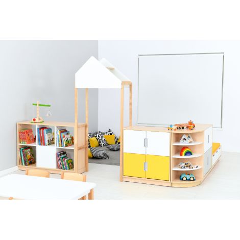 Piesa Decor Acoperiș Quadro Alb | Moje Bambino - imagine 2