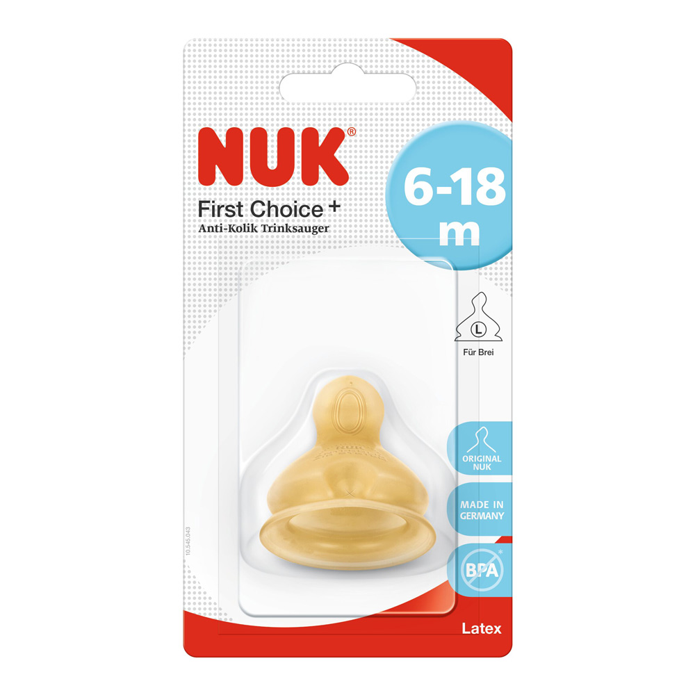 Tetina NUK First Choice Plus Latex L2, 6 luni+