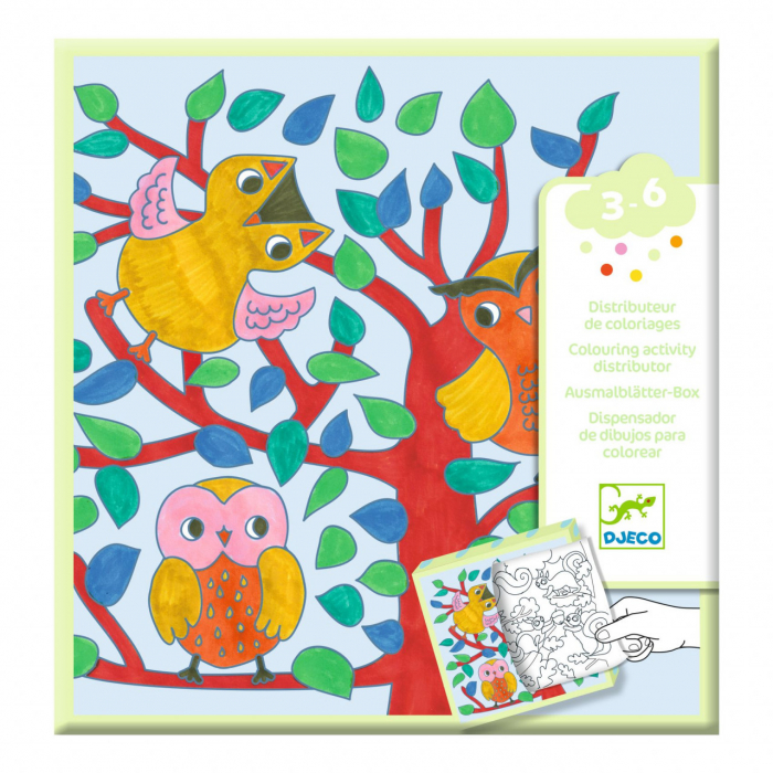 Set Creativ Padure Djeco - Colorat si Jocuri