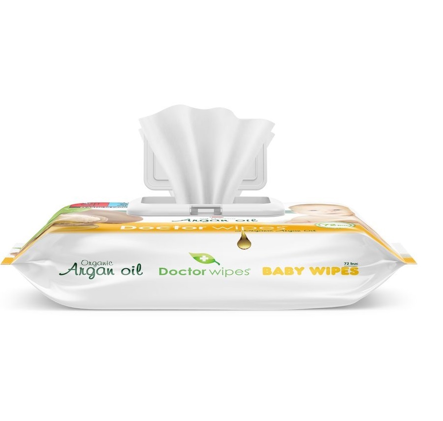 Doctor Wipes cu Ulei de Argan 72b - imagine 2
