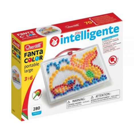 Fantacolor Portabil Quercetti - Joc Creativ 280 Piese