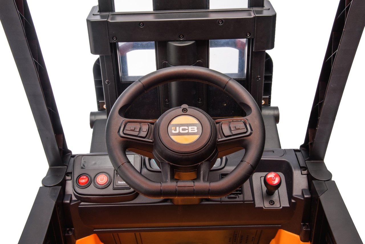 Tractor Stivuitor JCB Electric Galben pentru Copii - imagine 2