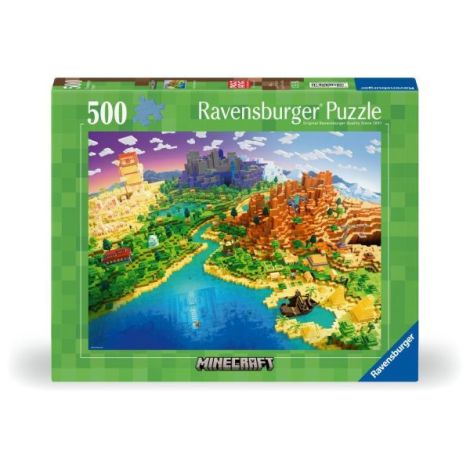 Puzzle Lumea Minecraft 500 piese Ravensburger