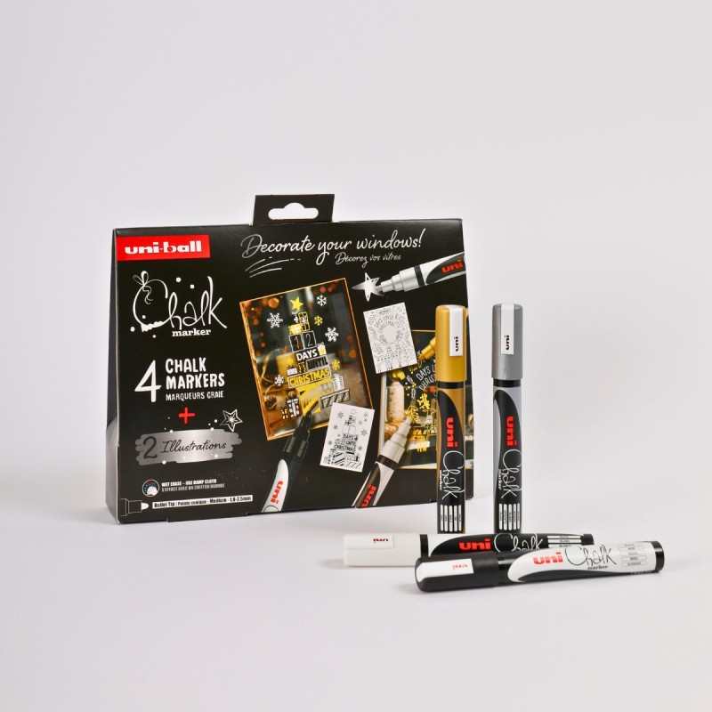 Set Desen Ferestre UNI Chalk XMAS Scandinavian