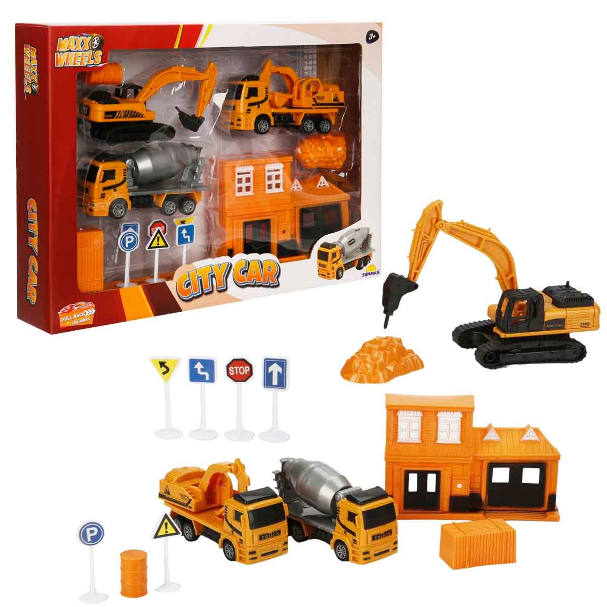 Maxx Wheels City Building - Set Vehicule de Santier