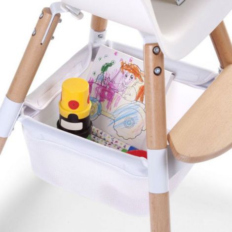Cos Accesorii Childhome Evolu Alb - Organizare Scaun Masa - imagine 2