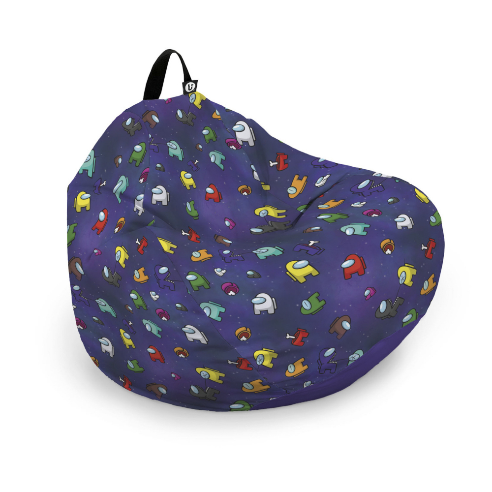 Husa Puf Bean Bag Para XL, Among Us, Albastru - Updeco - imagine 6