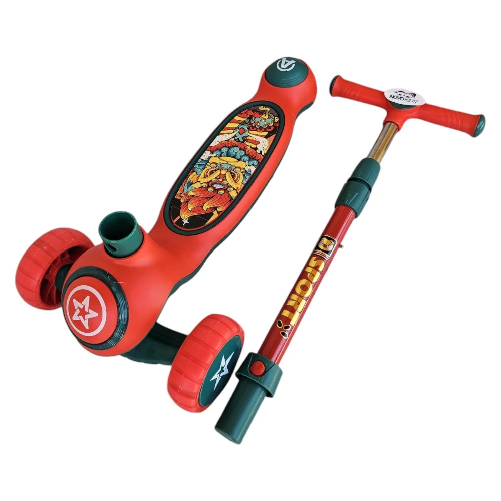 Trotineta Novokids Roti Luminoase si Pliabila - imagine 3