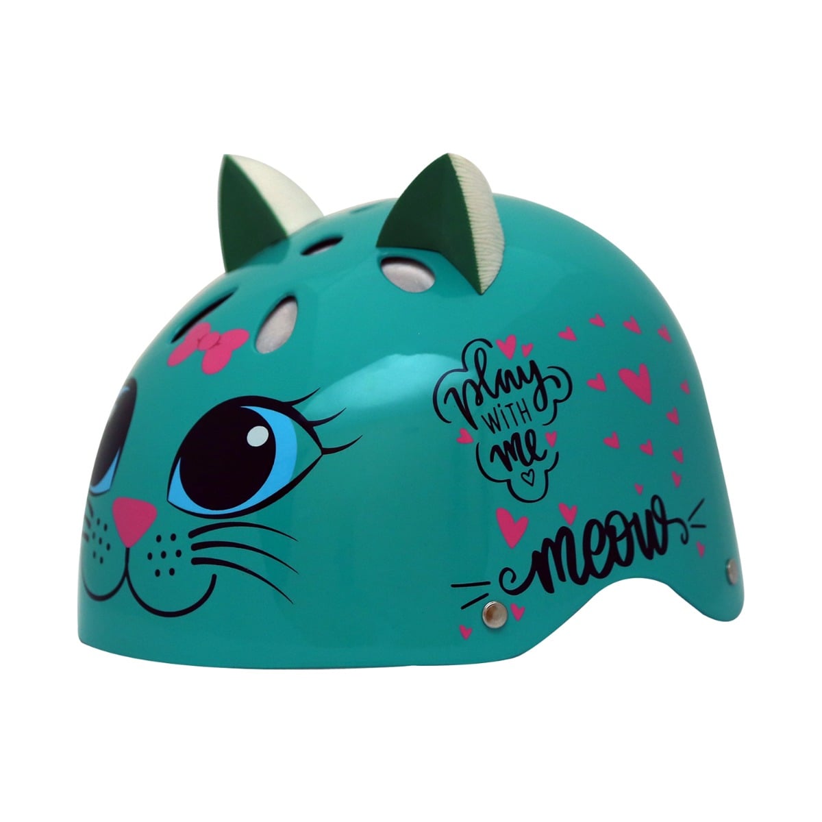 Casca Protectie Street Jam Kitty Cat Verde