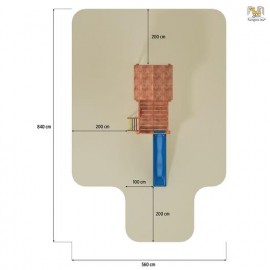 Complex de joacă MyHouse Fungoo - Casuță și Tobogan - imagine 3