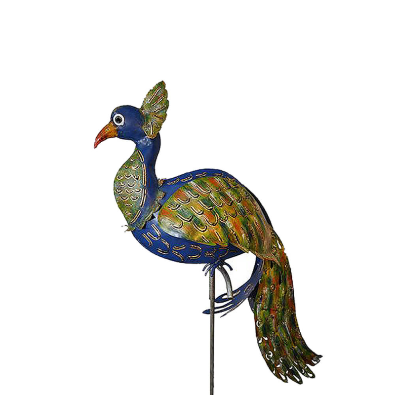 Decoratiune Metalica Păun Gradina 134cm Eleganta