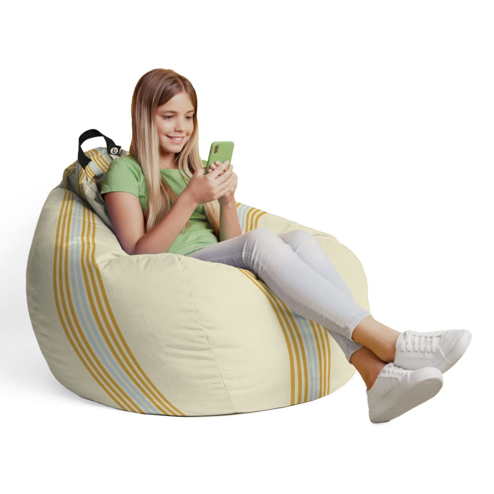 Husa Puf Bean Bag Para L, Updeco, Maro - imagine 4