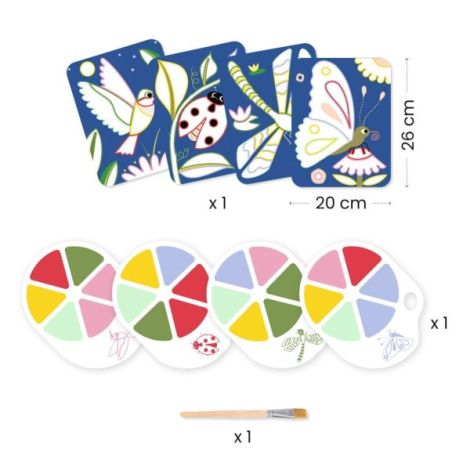 Joc Pictură Fluturi Djeco Fără Murdărie - imagine 3