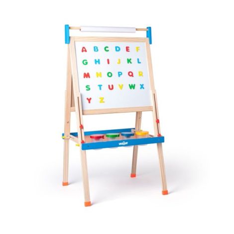 Tabla Woodyland educatională, 2 fețe, reglabilă