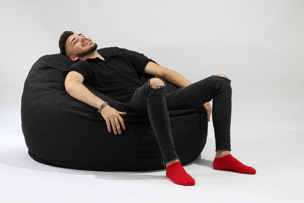 Fotoliu Puf King Size Eerie Black - Pufrelax - imagine 2