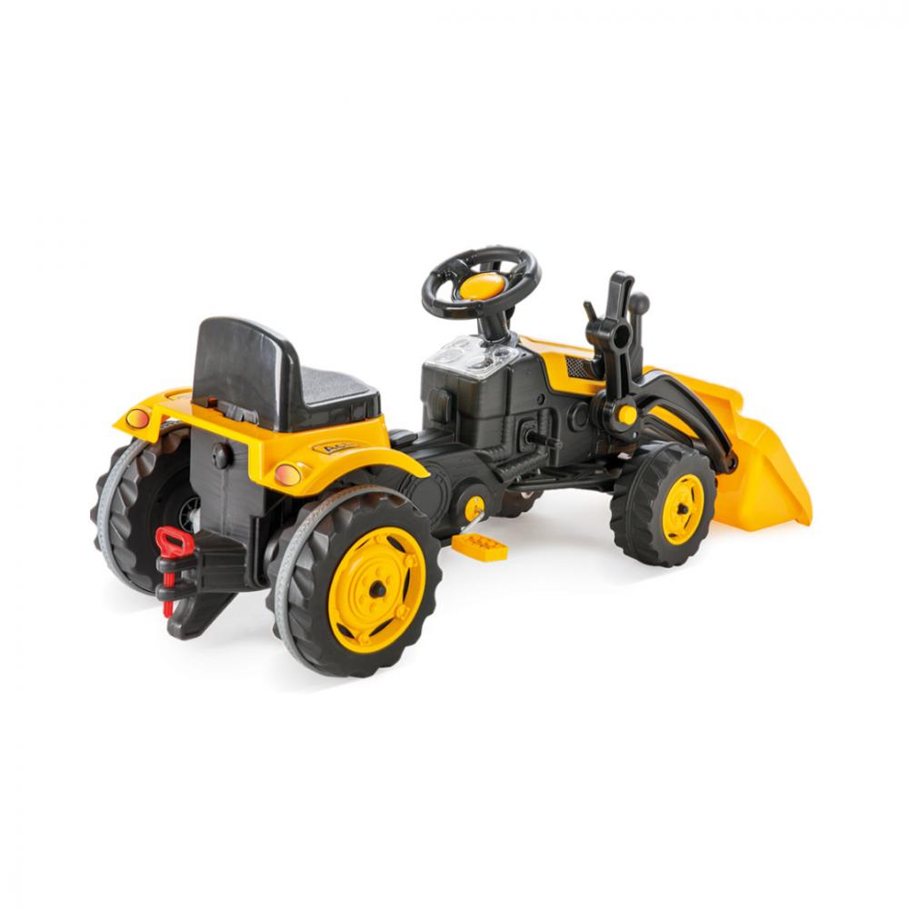 Tractor Pilsan Active Yellow cu cupă și pedale - imagine 2