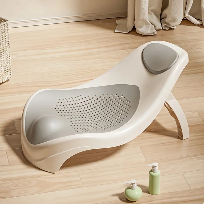 Suport Baie Little Mom Grey - Ergonomic și Pliabil - imagine 7
