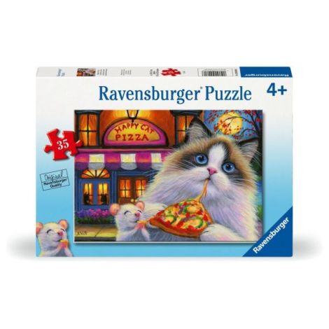 Puzzle Pisica Pizza Ravensburger 35 Piese