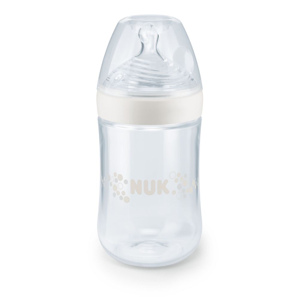 Biberon Nuk Nature Sense 260ml, Alb, 6-18 Luni - imagine 2