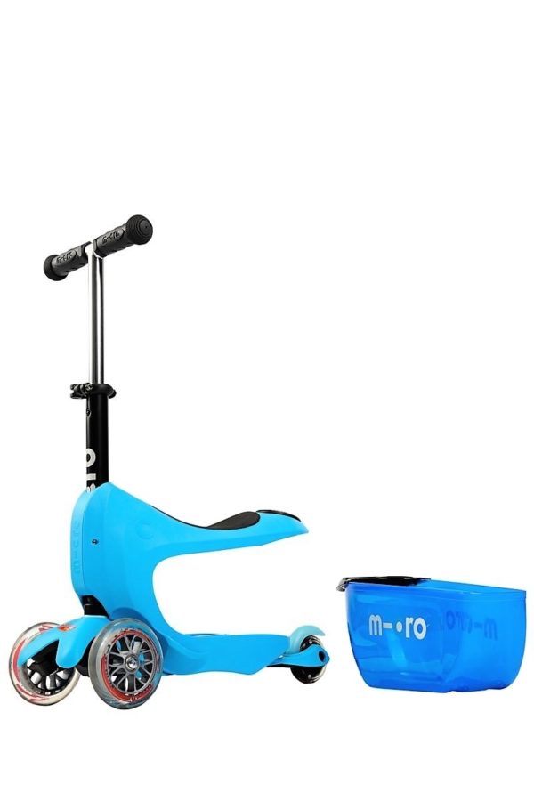 Trotineta Micro Mini2go Deluxe Blue | Cu Scaun și Depozitare - imagine 7
