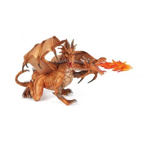 Papo Dragon cu Două Capete Auriu - Figurină