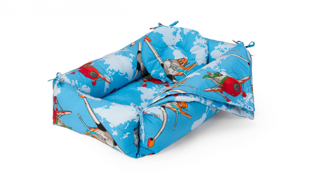 SomnArt Set Nest Paturica+Pernuta Aviator Albastru - imagine 3
