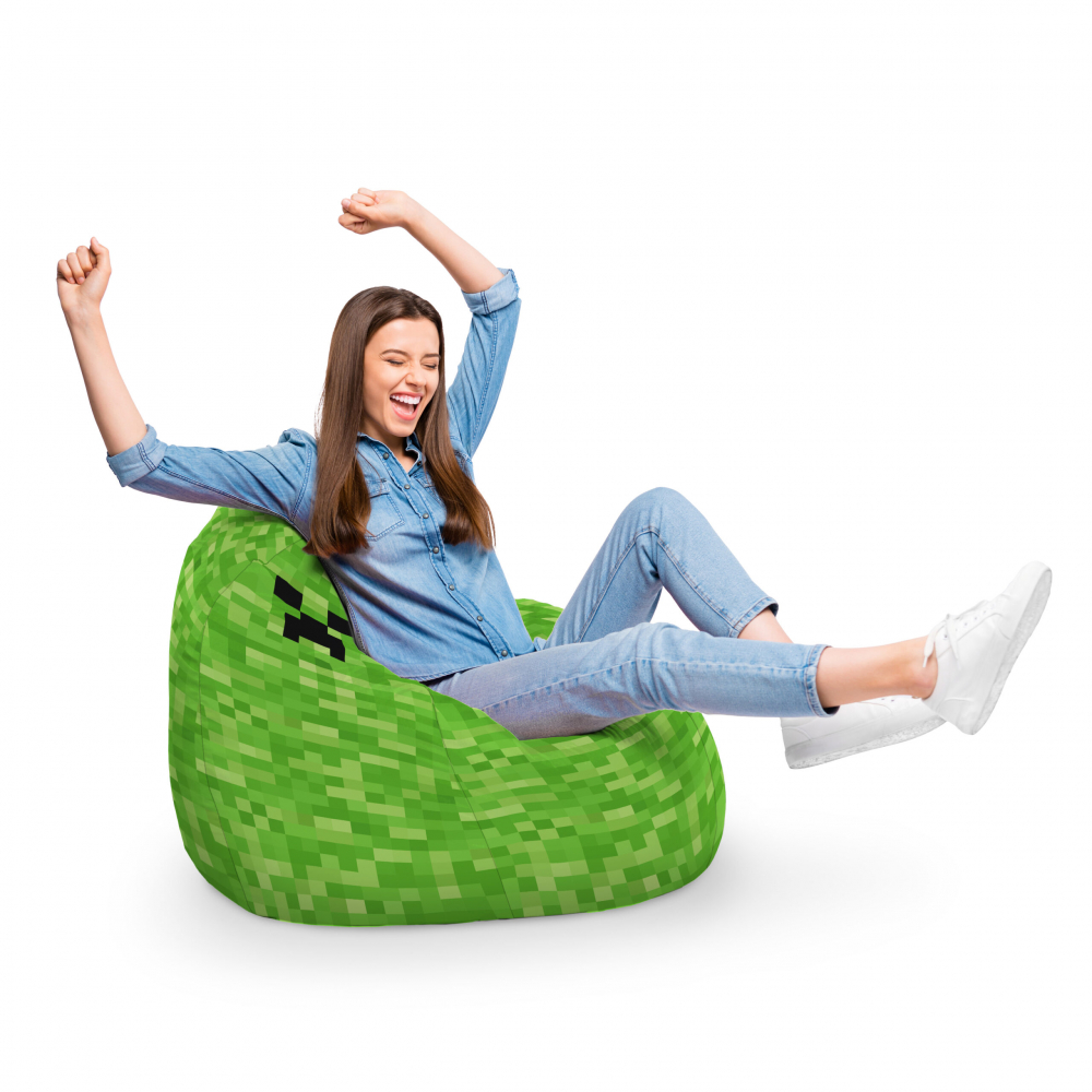 Fotoliu Puf Minecraft Creeper XL | Updeco