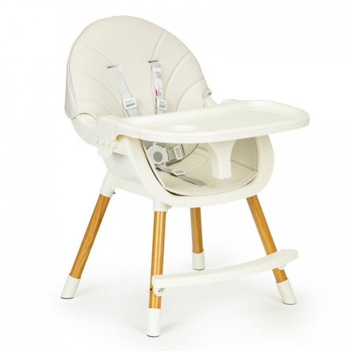 Scaun de masa 2 in 1 Ecotoys HA-004 Bej Reglabil - imagine 4