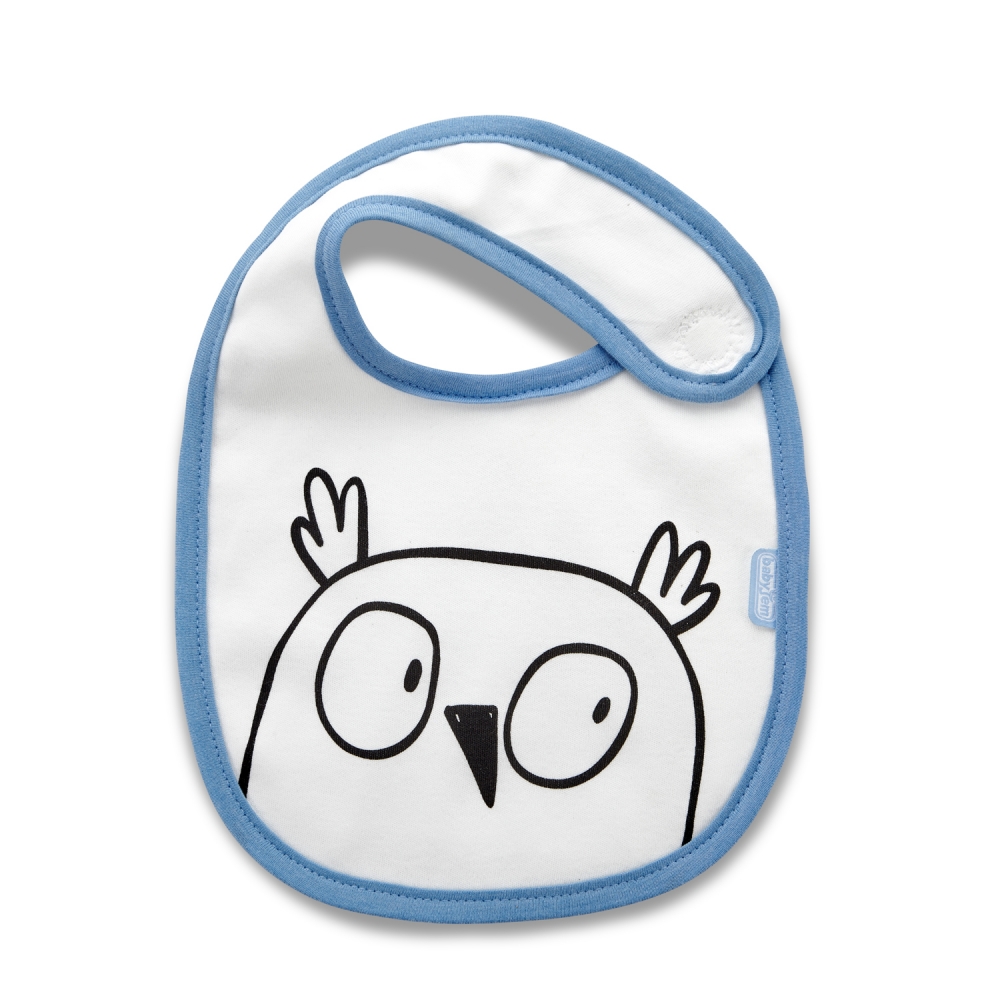 Baveta BabyJem Blue Owl - Anti-Pată Premium