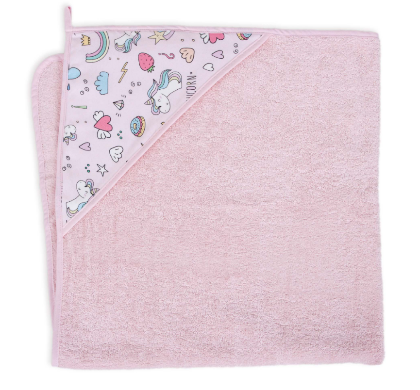 Prosop Ceba Baby Unicorn cu Căciuliță, Absorbant