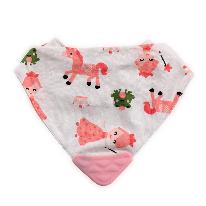 Baveta Bandana Dentitie Lorelli Pink - imagine 2