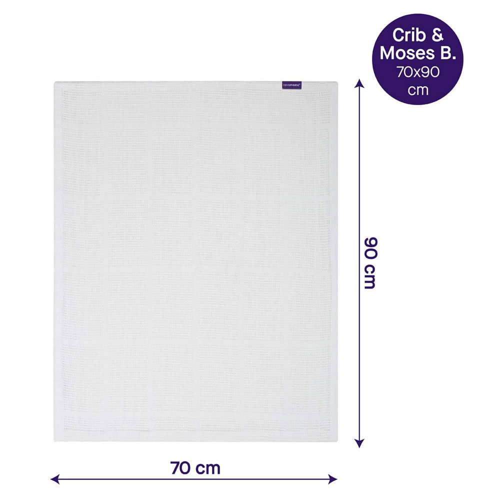 Paturica Bumbac Clevamama 70x90 cm White - imagine 2