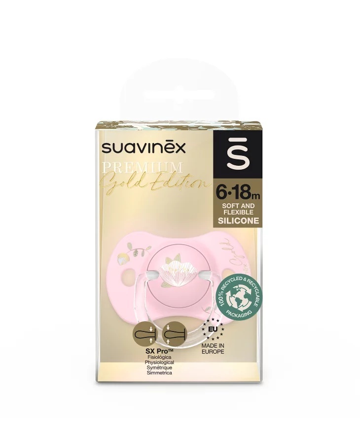Suzeta Fiziologica Suavinex SX Pro Roz, 6-18 luni - imagine 2