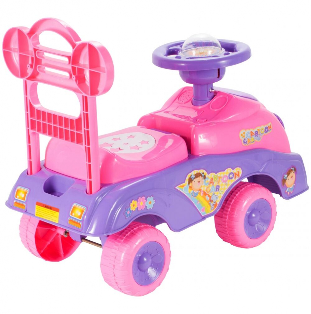 Mașinuță Ride-On Malplay Pink Butterfly, 17 Melodii - imagine 3