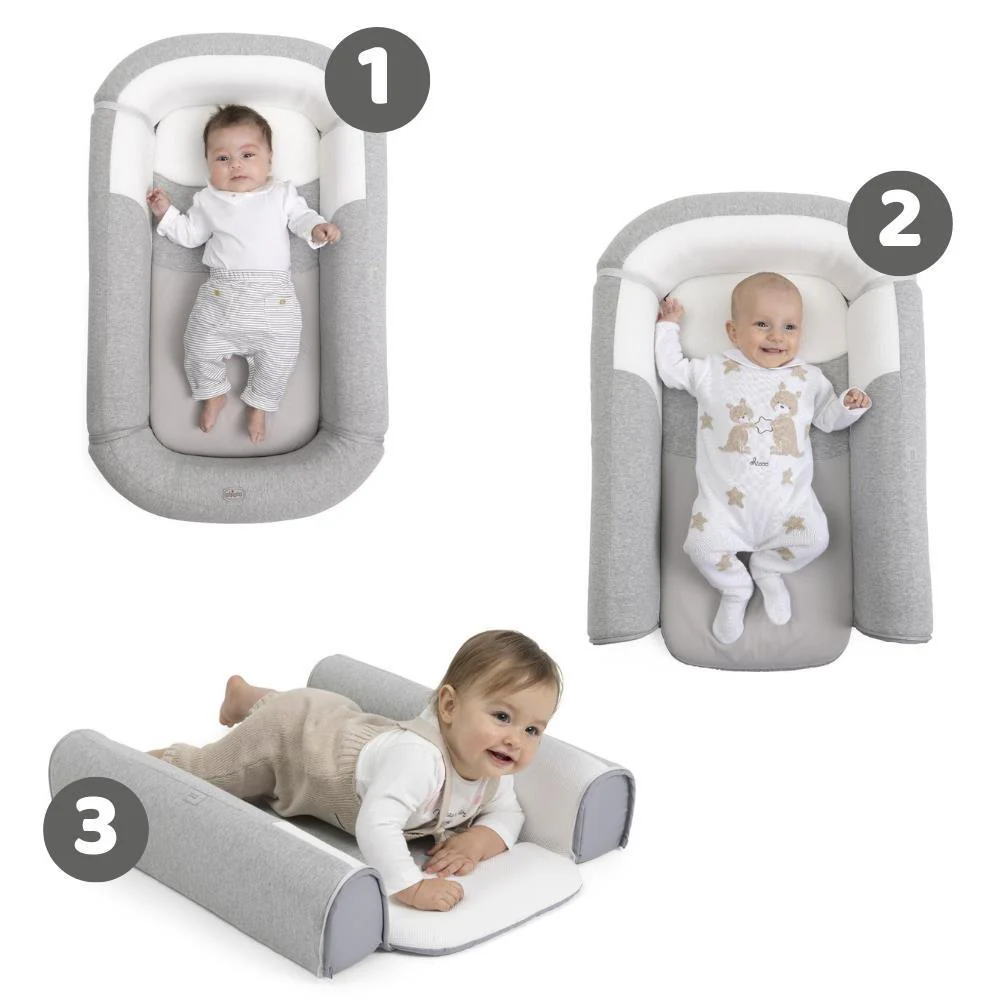 Baby Nest 3in1 Chicco Mommy Pod Grey - imagine 3