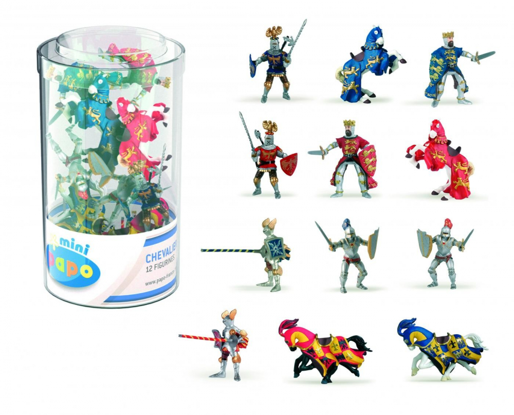 Papo Set Mini Cavaleri, 12 Piese