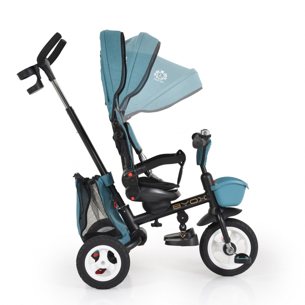 Tricicleta Byox Flexy Lux Turquoise, Pliabila - imagine 3