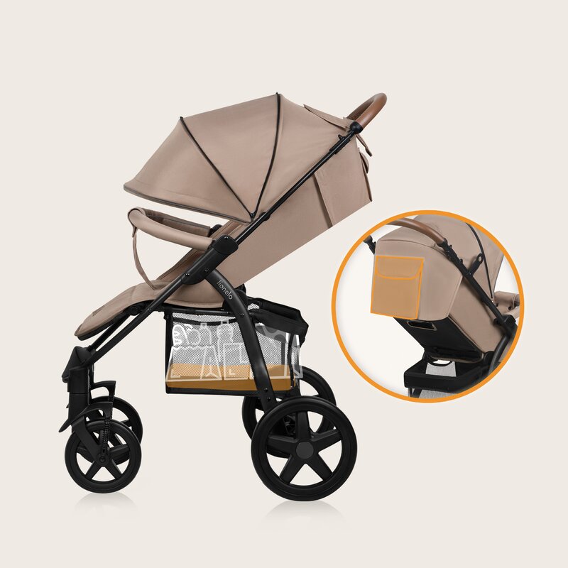 Carucior Lionelo Annet Plus, Sport, 0-22 Kg, Bej - imagine 2