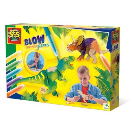 Set Desen Dinozauri Markere Aerograf Ses Creative