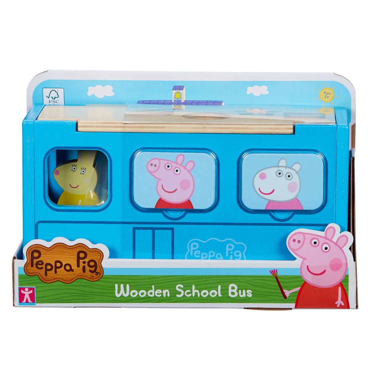 Set Autobuz Școlar Peppa Pig din Lemn