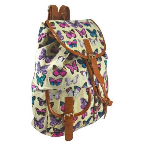 Rucsac Urban Butterfly LaRue Bej - imagine 2