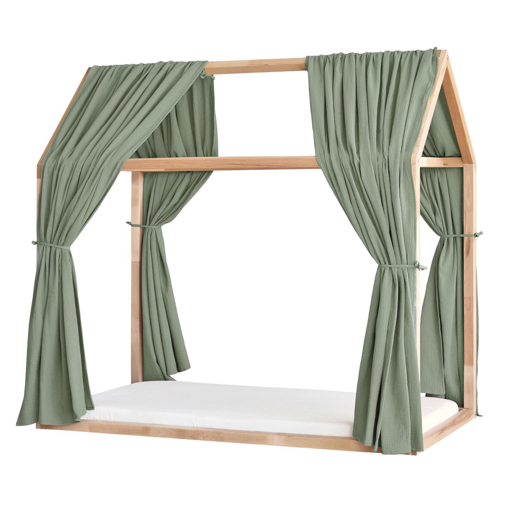 Set Decor Little Amy Verde - Canopy Muselina Copil - imagine 3