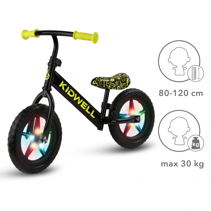 Bicicleta Kidwell Rebel Neon cu Roti LED - imagine 4