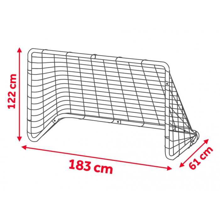 Poarta Fotbal Neo-Sport, Otel, 183x122 cm
