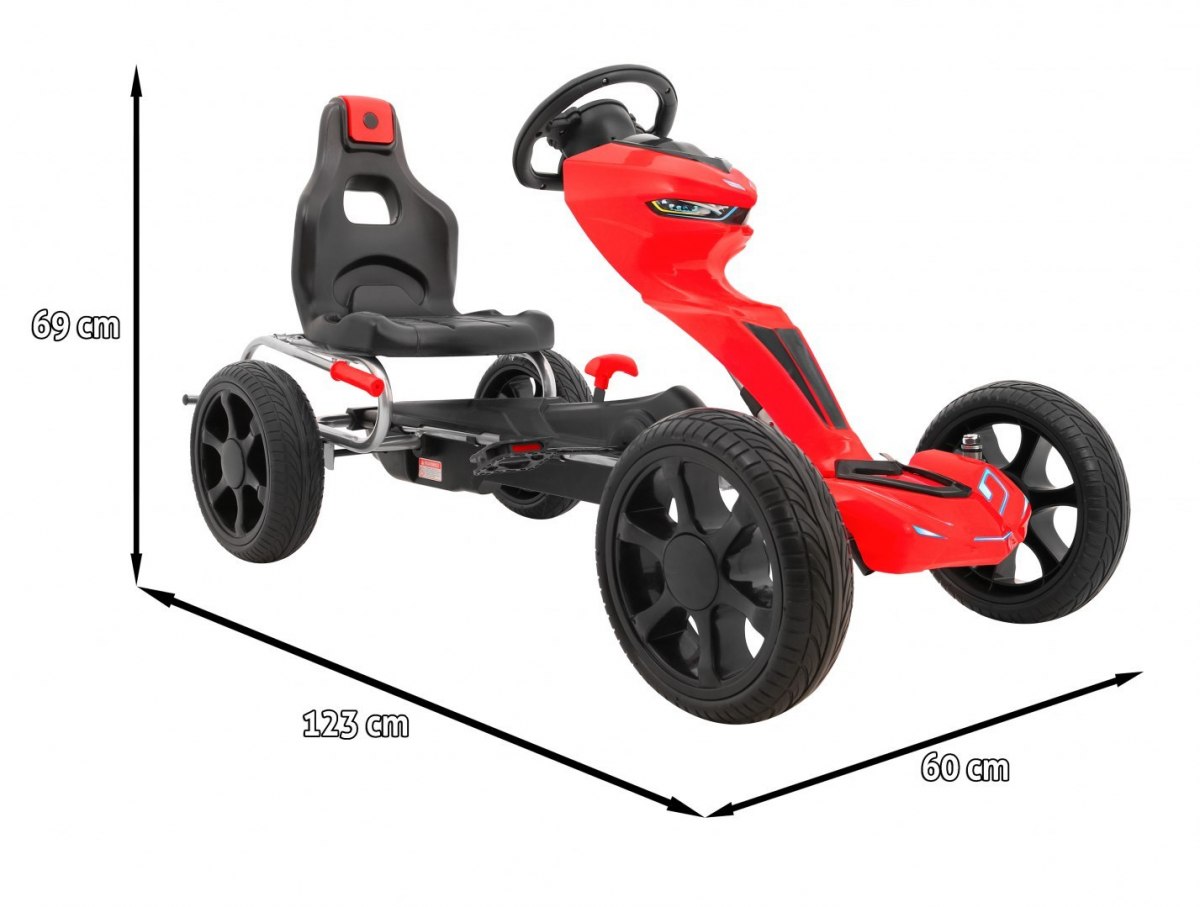 Kart cu Pedale Grand Ride Rosu | Autokids - imagine 3
