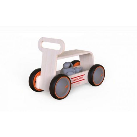 Ambulanta lemn 3-in-1 MamaToyz ride-on - imagine 9