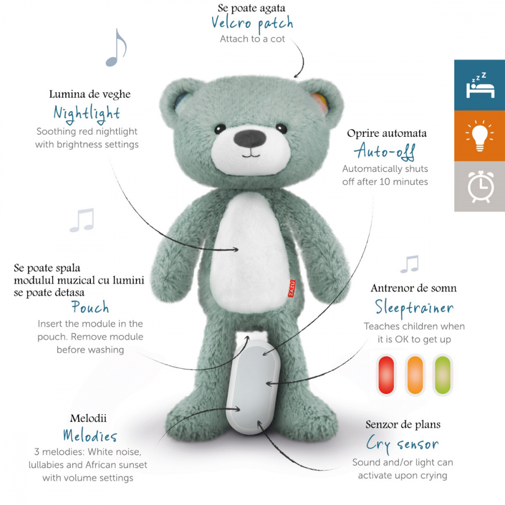 Ursuletul Brody Zazu Kids - Antrenor Somn si Lumina