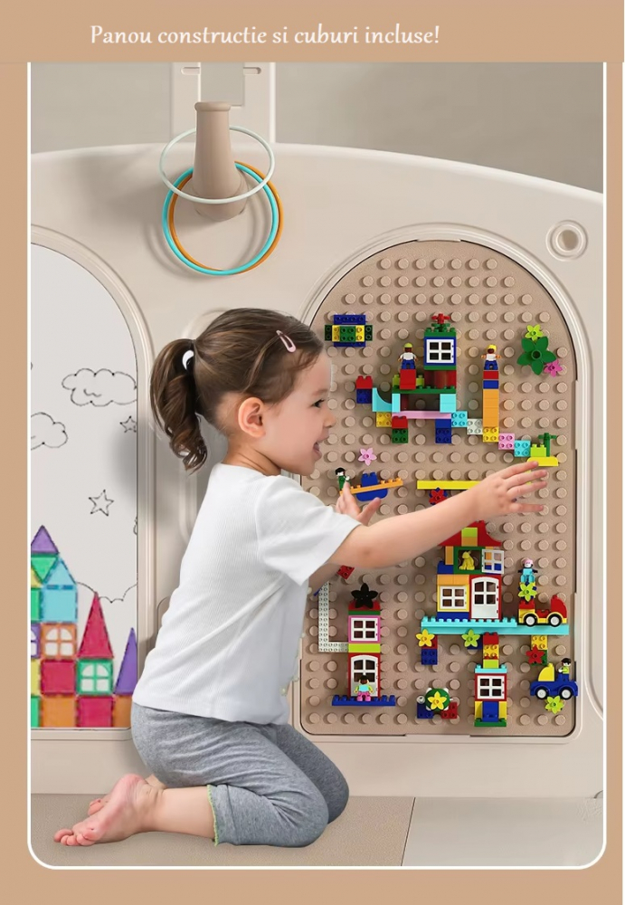 Gardulet joacă Nichiduta 160x160 cm cu accesorii