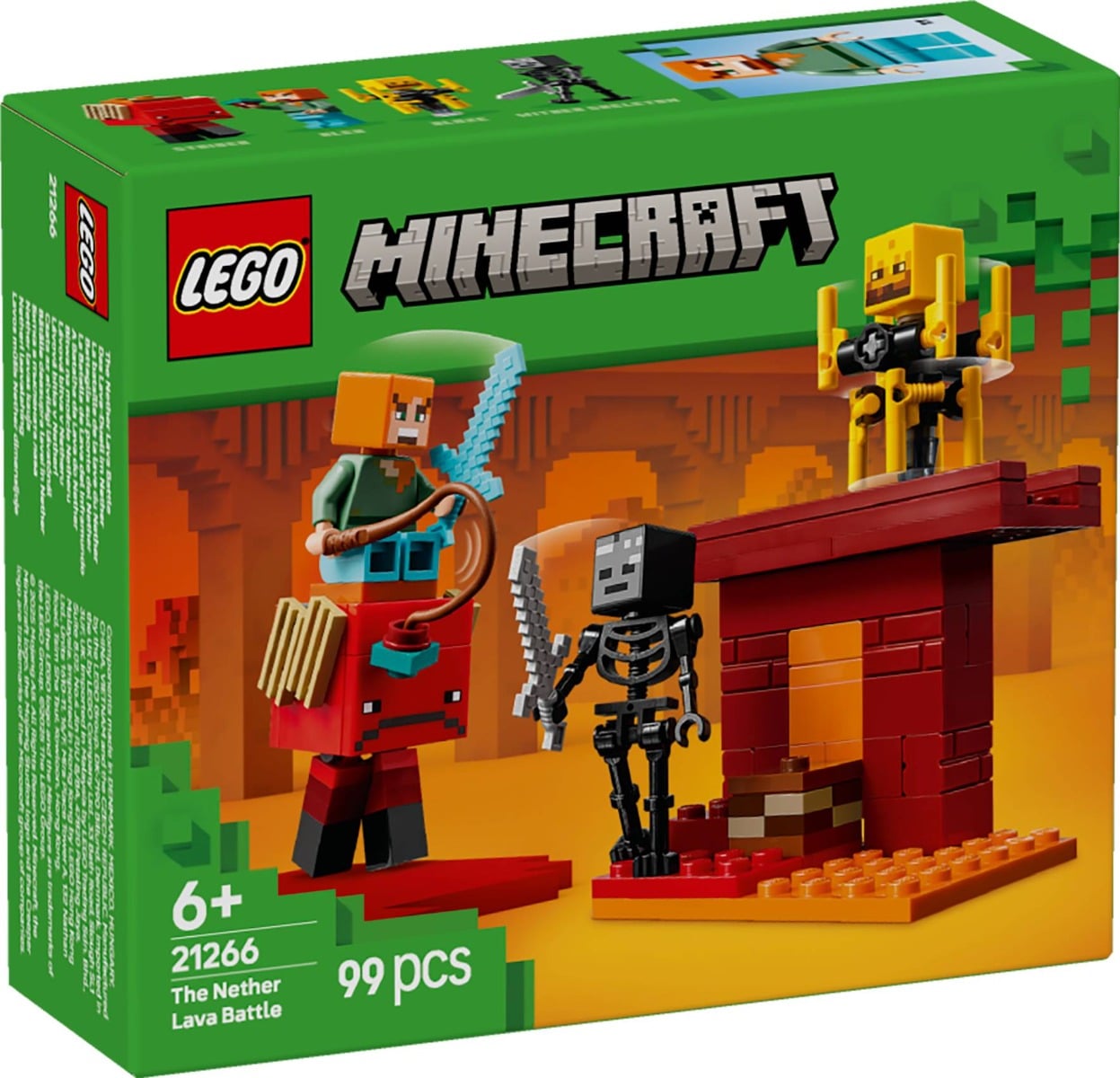 LEGO Minecraft 21266 Batalie Lava Nether