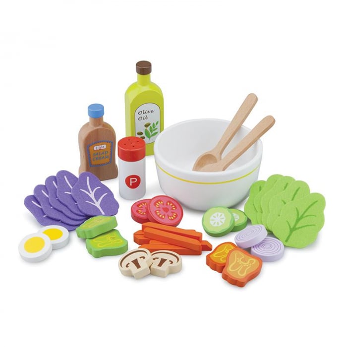 Set Salata 18 Piese Lemn New Classic Toys